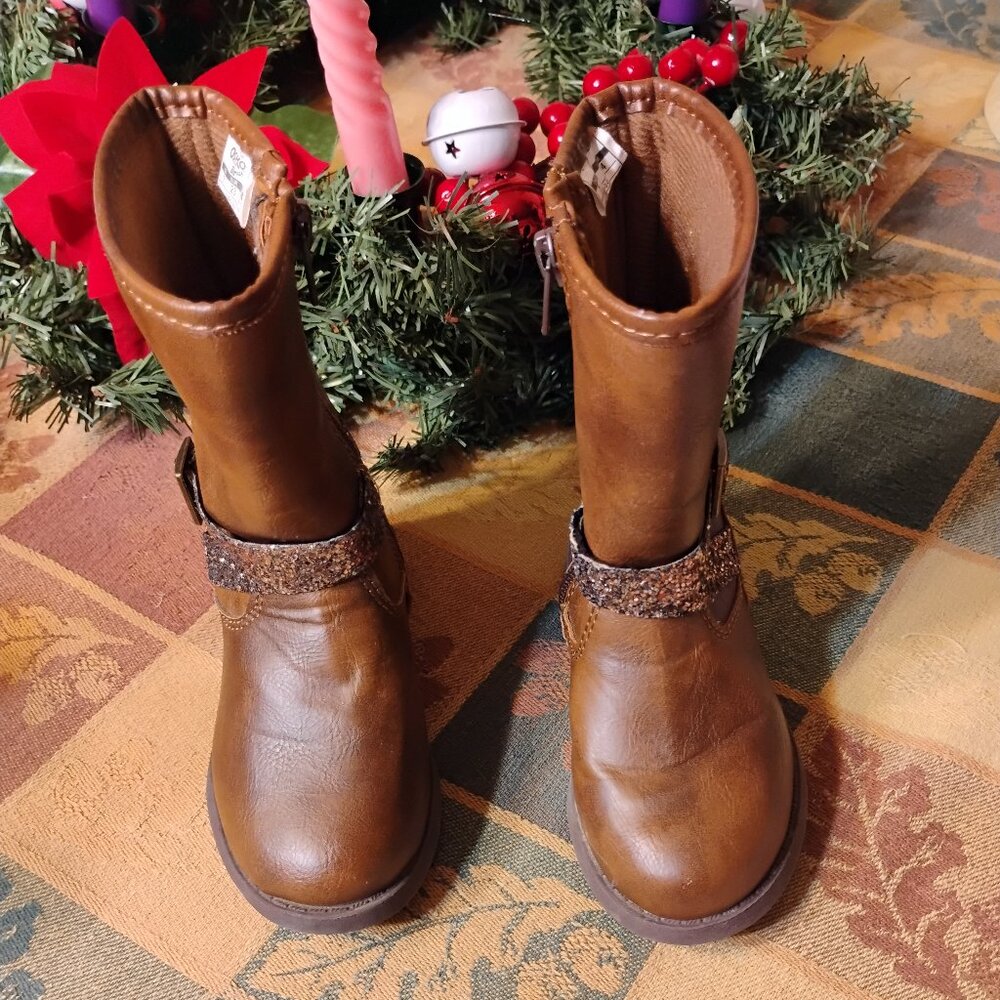 Boots Oshkosh Kids Toddle Girl Size 7 Color Brown